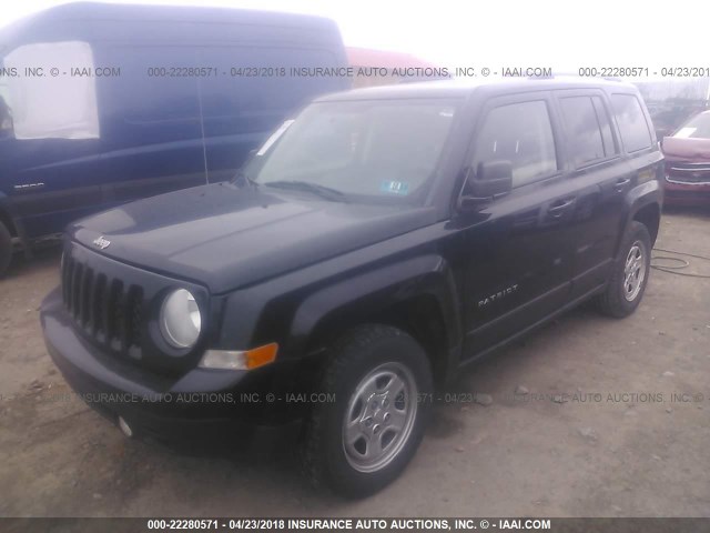 1C4NJRBB6FD101759 - 2015 JEEP PATRIOT SPORT BLACK photo 2