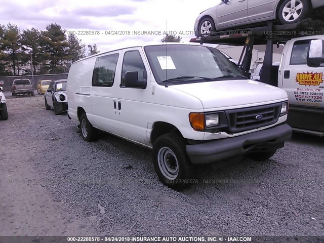 1FTNS24LX7DA31162 - 2007 FORD ECONOLINE E250 VAN WHITE photo 1