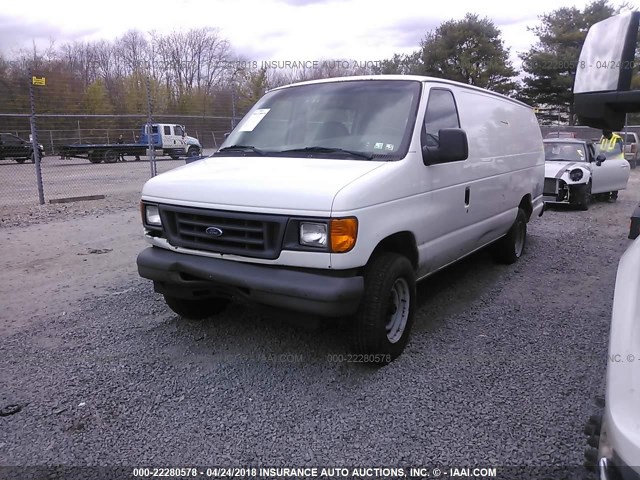 1FTNS24LX7DA31162 - 2007 FORD ECONOLINE E250 VAN WHITE photo 2