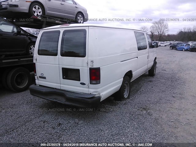 1FTNS24LX7DA31162 - 2007 FORD ECONOLINE E250 VAN WHITE photo 4