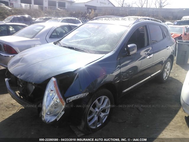 JN8AS5MV8CW369731 - 2012 NISSAN ROGUE S/SV BLUE photo 2