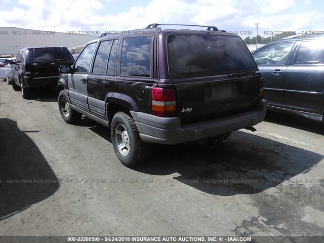 1J4GZ58S5TC186266 - 1996 JEEP GRAND CHEROKEE LAREDO PURPLE photo 3