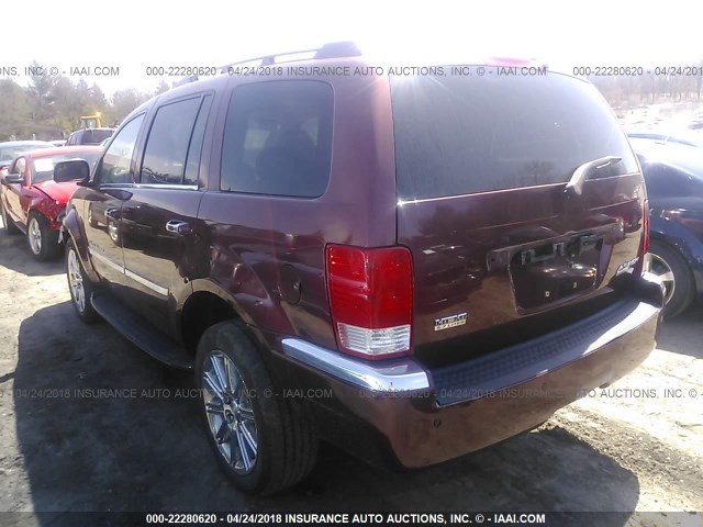 1A8HW58267F531899 - 2007 CHRYSLER ASPEN LIMITED MAROON photo 3