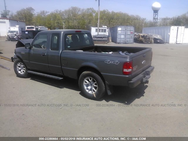 1FTLR4FE7BPA17286 - 2011 FORD RANGER SUPER CAB GRAY photo 3