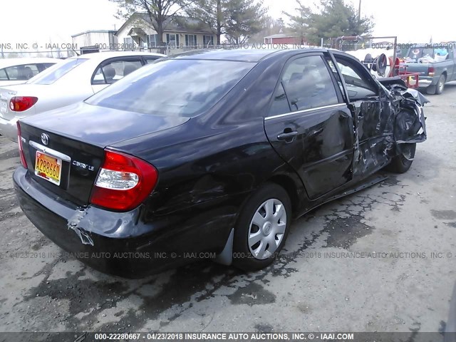 4T1BE32K02U099162 - 2002 TOYOTA CAMRY LE/XLE/SE 黑色 照片 4