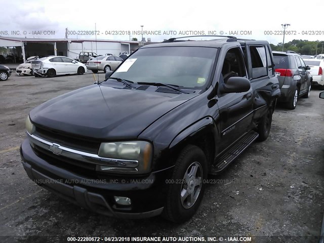 1GNDT13S132260449 - 2003 CHEVROLET TRAILBLAZER  BLACK photo 2