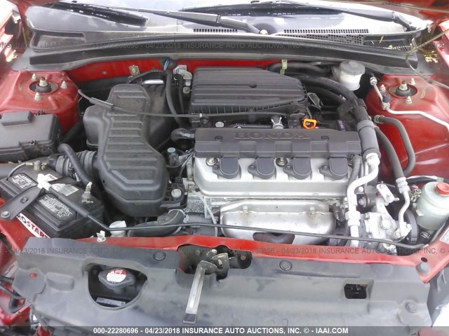 1HGEM22335L027651 - 2005 HONDA CIVIC DX VP 红色 照片 10
