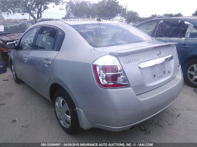 3N1AB6AP5BL694464 - 2011 NISSAN SENTRA 2.0/2.0S/SR/2.0SL SILVER photo 3