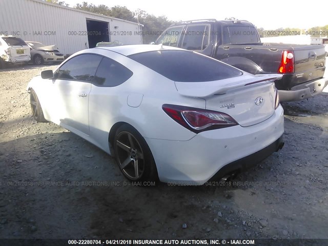 KMHHU6KJ3FU128245 - 2015 HYUNDAI GENESIS COUPE 3.8L/3.8 R-SPEC/3.8 ULT WHITE photo 3