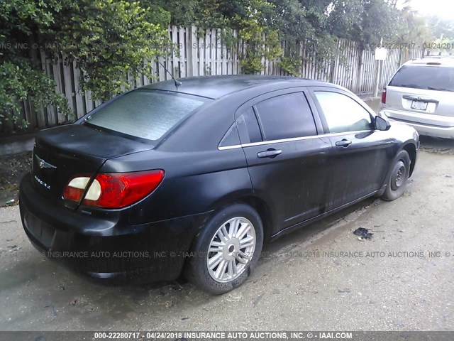 1C3LC56K37N546805 - 2007 CHRYSLER SEBRING TOURING BLACK photo 4