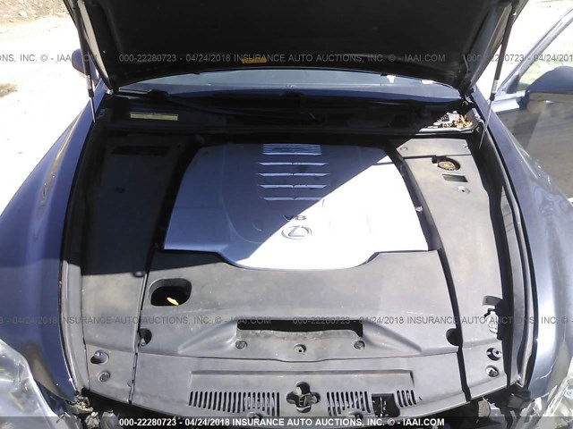 JTHBL46F875036081 - 2007 LEXUS LS 460 GRAY photo 10