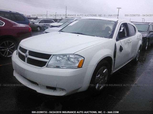 1B3CC4FB8AN236132 - 2010 DODGE AVENGER SXT WHITE photo 2