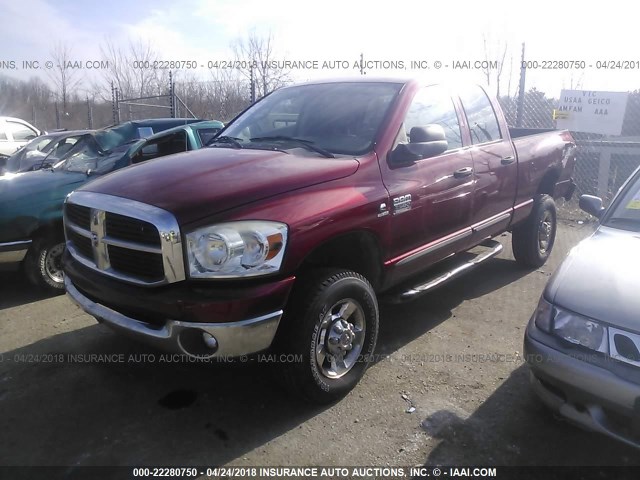 3D7KS28C47G747822 - 2007 DODGE RAM 2500 ST/SLT RED photo 2