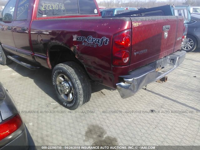 3D7KS28C47G747822 - 2007 DODGE RAM 2500 ST/SLT RED photo 6