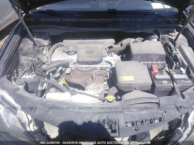 4T1BF1FK2CU111678 - 2012 TOYOTA CAMRY SE/LE/XLE BLACK photo 10