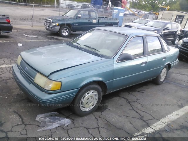 2FAPP36U2RB108658 - 1994 FORD TEMPO GL GREEN photo 2