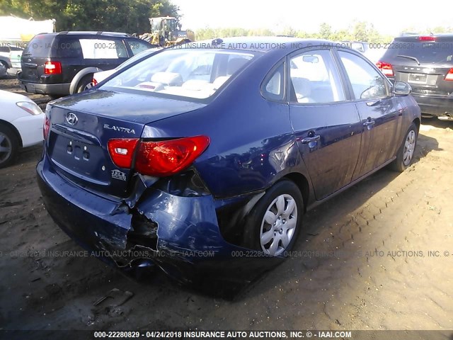 KMHDU46D68U272818 - 2008 HYUNDAI ELANTRA GLS/SE/LIMITED Navy photo 4