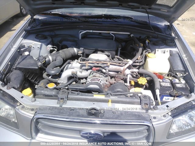 JF1SG65625H741270 - 2005 SUBARU FORESTER 2.5XS Gümüş foto 10