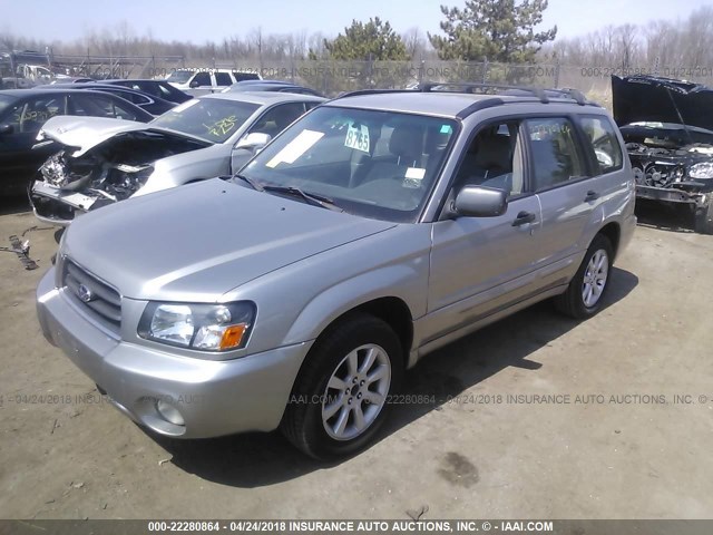 JF1SG65625H741270 - 2005 SUBARU FORESTER 2.5XS SILVER photo 2