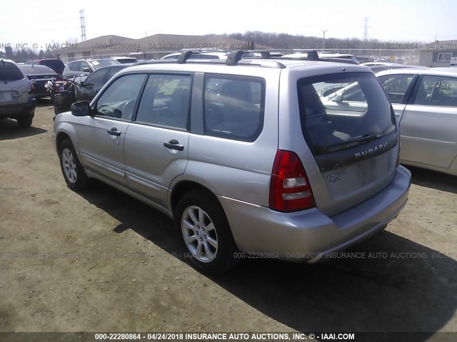 JF1SG65625H741270 - 2005 SUBARU FORESTER 2.5XS SILVER photo 3