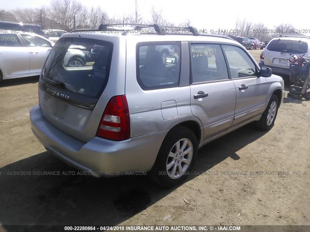 JF1SG65625H741270 - 2005 SUBARU FORESTER 2.5XS Gümüş foto 4