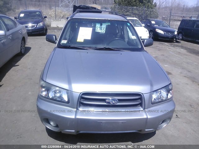 JF1SG65625H741270 - 2005 SUBARU FORESTER 2.5XS SILVER photo 6