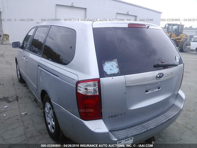 KNDMB233466025471 - 2006 KIA SEDONA EX/LX SILVER photo 3