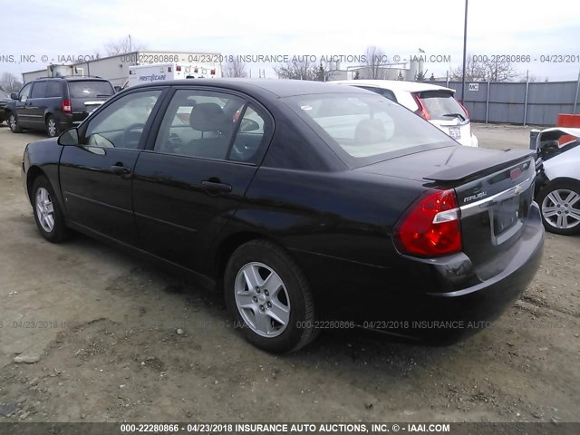 1G1ZS51F86F148560 - 2006 CHEVROLET MALIBU LS 黑色 照片 3