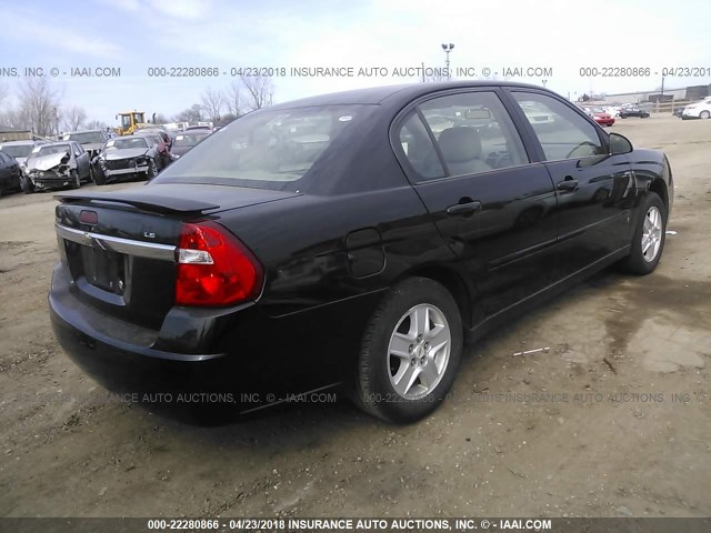 1G1ZS51F86F148560 - 2006 CHEVROLET MALIBU LS 黑色 照片 4