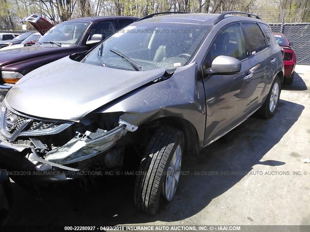 JN8AZ1MW1CW214385 - 2012 NISSAN MURANO S/SL/LE GRAY photo 2