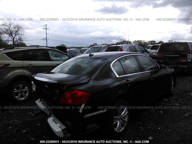 JN1DV6AP6BM830384 - 2011 INFINITI G25 JOURNEY BLACK photo 4