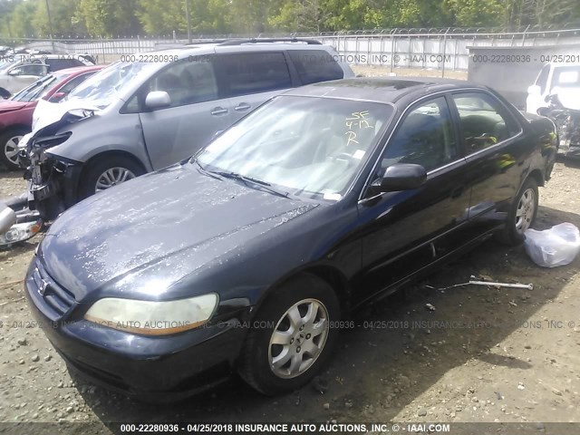 1HGCG66812A174635 - 2002 HONDA ACCORD EX/SE BLACK photo 2