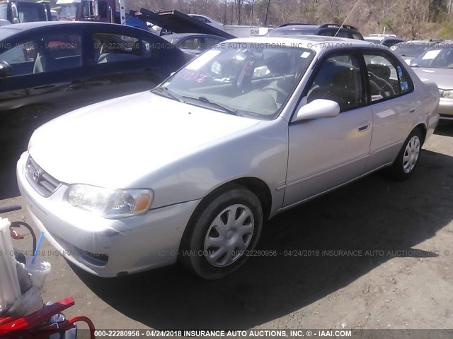 2T1BR12E12C553309 - 2002 TOYOTA COROLLA CE/LE/S SILVER photo 2