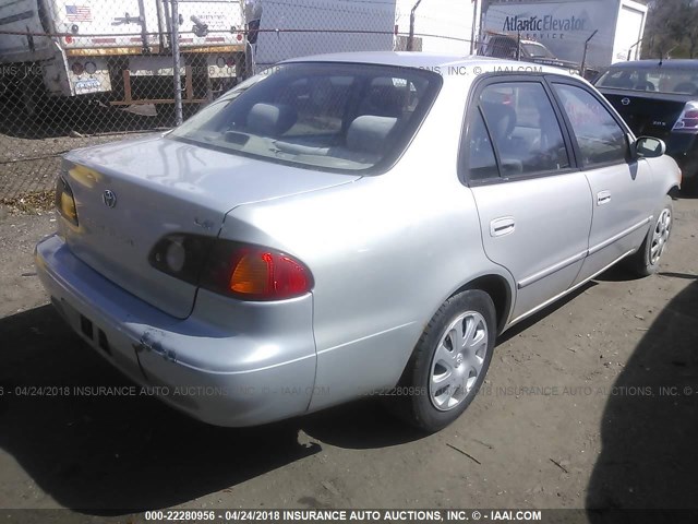 2T1BR12E12C553309 - 2002 TOYOTA COROLLA CE/LE/S SILVER photo 4