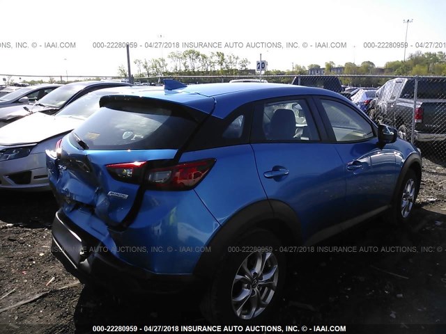 JM1DKBC76G0122887 - 2016 MAZDA CX-3 TOURING BLUE photo 4