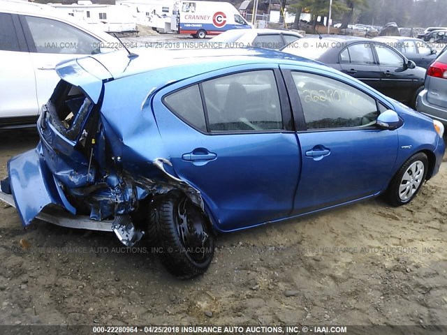 JTDKDTB30C1501930 - 2012 TOYOTA PRIUS C BLUE photo 6