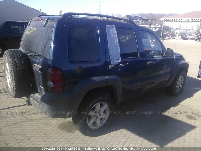 1J4GL48K23W536480 - 2003 JEEP LIBERTY SPORT/FREEDOM ლურჯი ფოტო 4