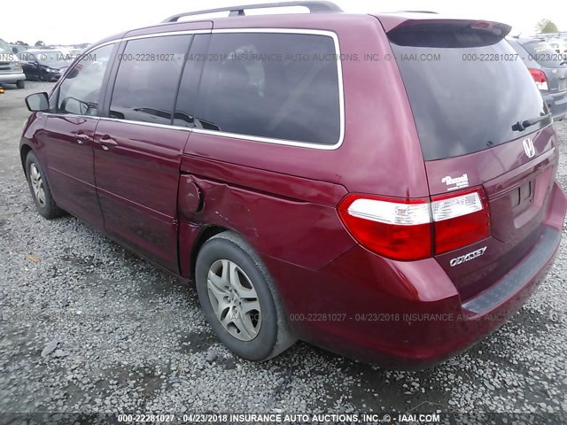5FNRL38706B066866 - 2006 HONDA ODYSSEY EXL მუქწითელი ფოტო 6