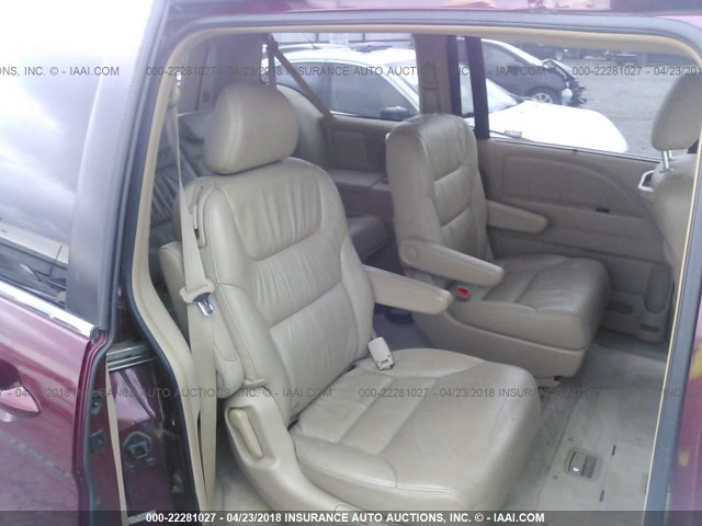 5FNRL38706B066866 - 2006 HONDA ODYSSEY EXL მუქწითელი ფოტო 8