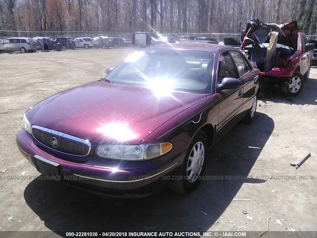 2G4WS52M3W1585926 - 1998 BUICK CENTURY CUSTOM MAROON photo 2