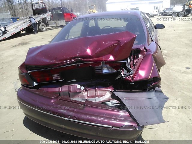 2G4WS52M3W1585926 - 1998 BUICK CENTURY CUSTOM MAROON photo 6