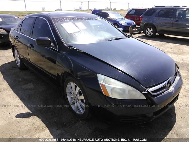 1HGCM66577A067949 - 2007 HONDA ACCORD EX BLACK photo 1