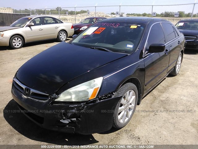 1HGCM66577A067949 - 2007 HONDA ACCORD EX BLACK photo 2