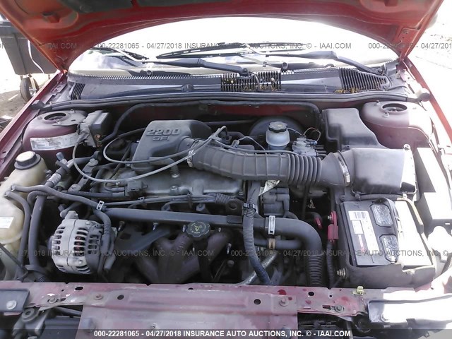 1G1JC1247W7214056 - 1998 CHEVROLET CAVALIER RS ORANGE photo 10