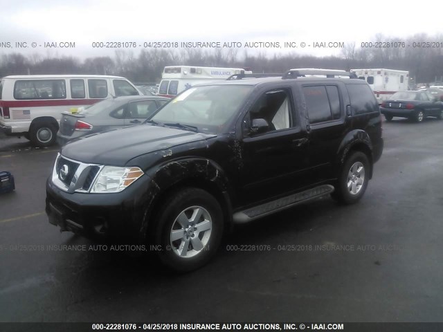 5N1AR1NB5CC632078 - 2012 NISSAN PATHFINDER S/LE/SE BLACK photo 2