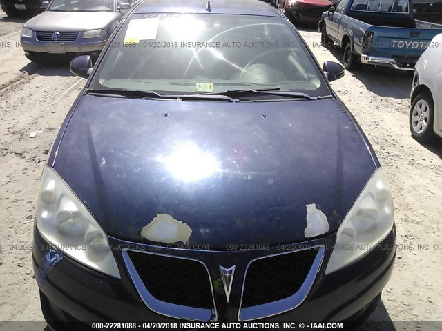 1G2ZJ57B194252035 - 2009 PONTIAC G6 BLUE photo 6