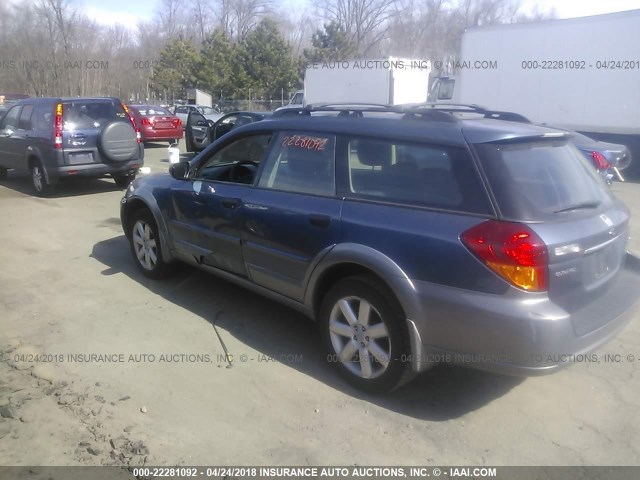 4S4BP61C967350383 - 2006 SUBARU LEGACY OUTBACK 2.5I BLUE photo 3