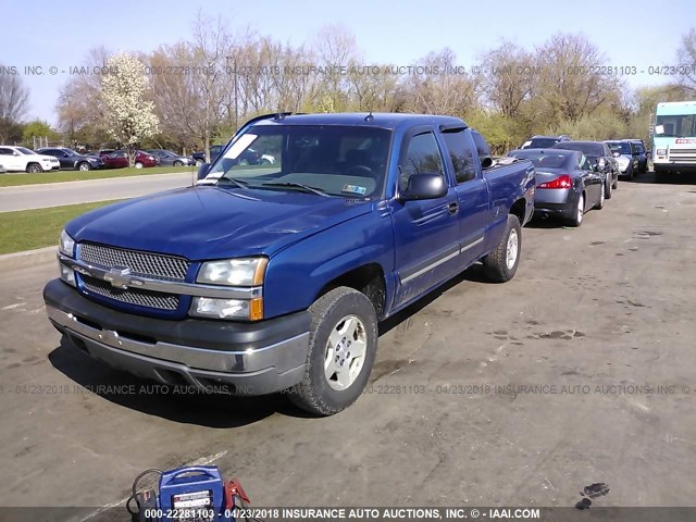 1GCEK19T64E326722 - 2004 CHEVROLET SILVERADO K1500 BLUE photo 2