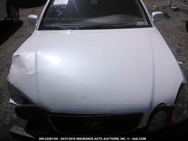 JT8BH68X0X0017492 - 1999 LEXUS GS 400 WHITE photo 10