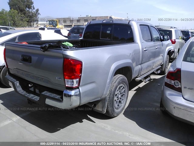 3TMBZ5DN5HM010985 - 2017 TOYOTA TACOMA DOUBLE CAB/SR5/TRD SPORT SILVER photo 4